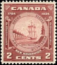 1934 2¢ stamp: New Brunswick, 1784-1934