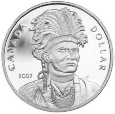 Joseph Brant 2007 Silver dollar (front)