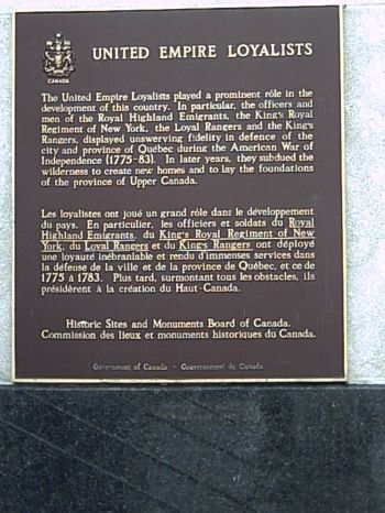UEL Plaque outside Cornwall Public Library