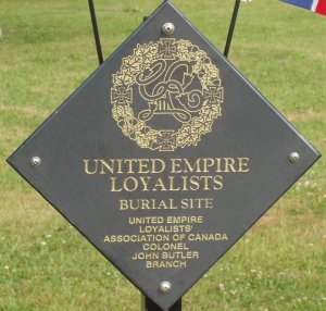 Loyalist Burial Site marker