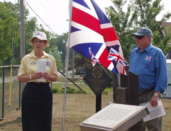 Plato Cemetery with Loyalist Marker & Flags