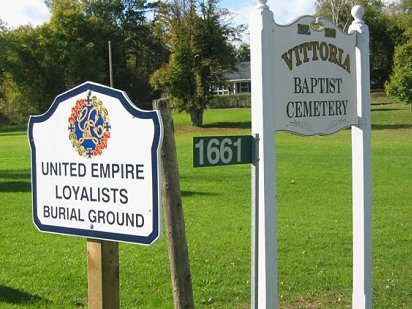 The marker at Vittoria Baptist Cemetery
