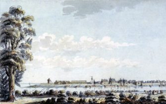 A West View of Sorel, by James Peachey