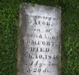 Tombstone of Jacob Comfort