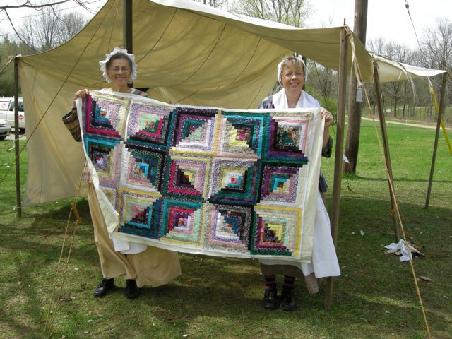 London Branch UELAC with log cabin quilt at Longwoods
