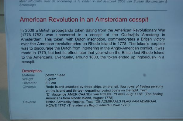 Description of Amsterdam American Revolutionary War Coin
