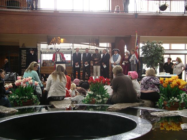 Dignitaries on the platform