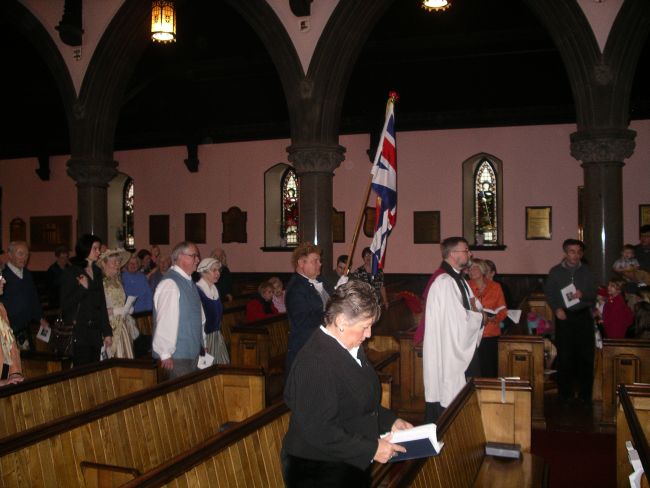 Loyalist Church service in Trinity Church St John