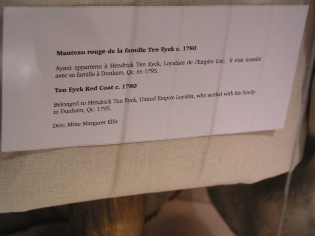Hendrik Ten Eyck Red Coat Description