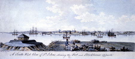 A South West View of St. Johns, Quebec