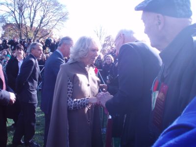 Camilla speaking with Okill Stuart