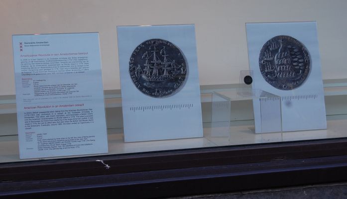 American Revolutionary War Token Display at Amsterdam Archives in The Netherlands