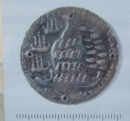 Reverse of the Amsterdam American Revolutionary War Token